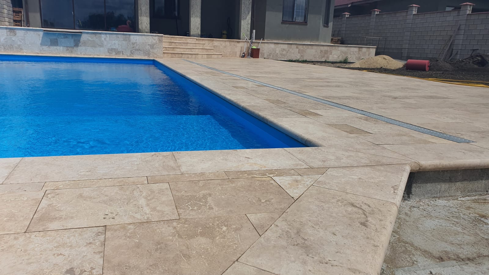 Travertin, pavaj din piatra naturala, травертин