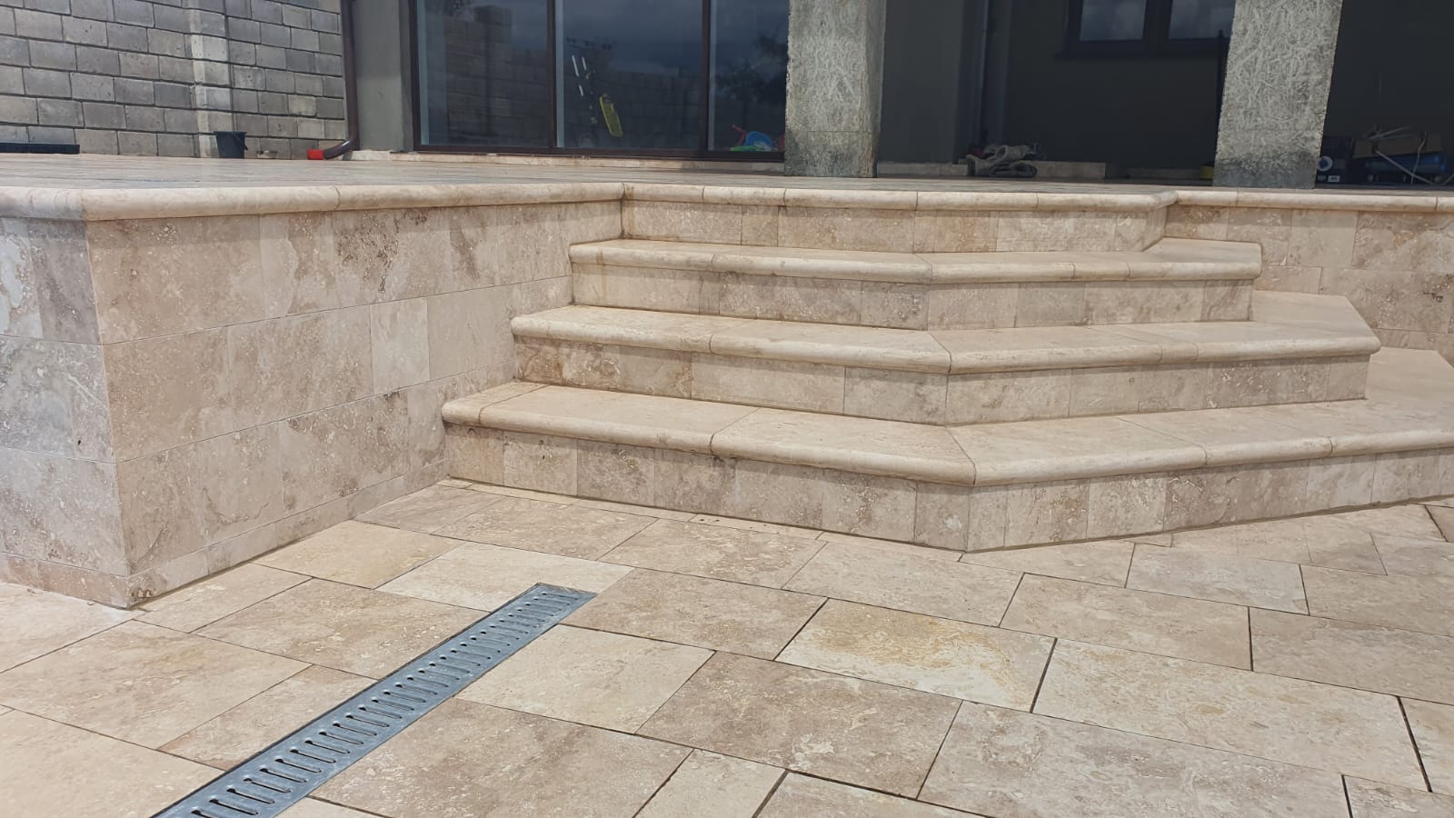 Travertin, pavaj din piatra naturala, травертин