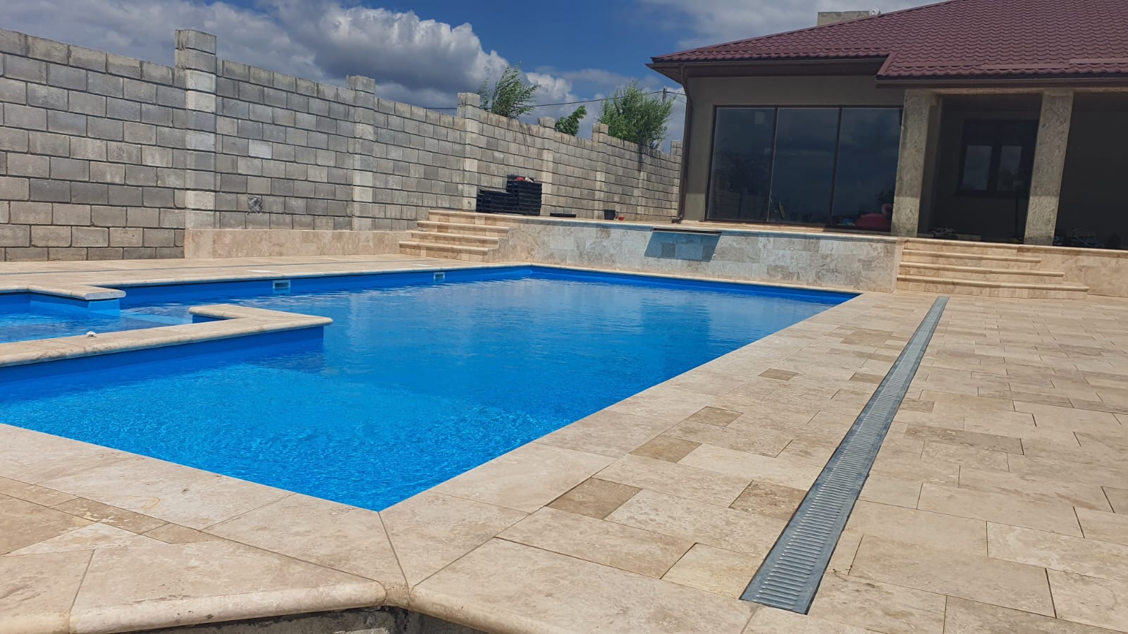 Travertin, pavaj din piatra naturala, травертин