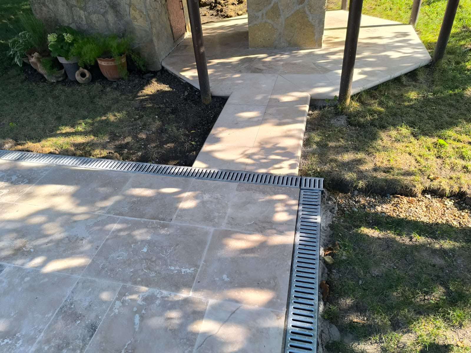 Travertin, pavaj din piatra naturala, травертин