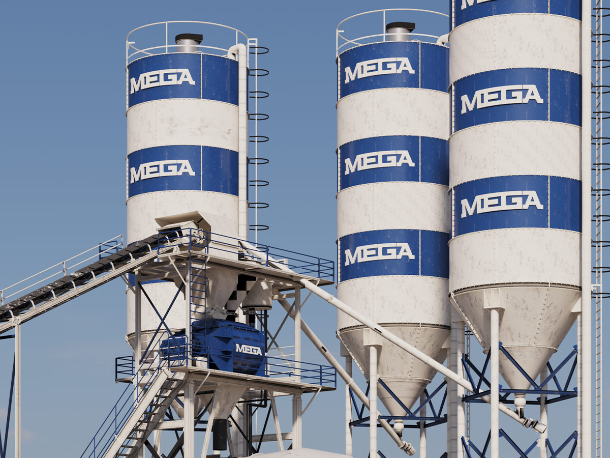 БЕТОННЫЙ ЗАВОД 90 м3 – ДВУХВАЛЬНЫЙ СМЕСИТЕЛЬ (ИТАЛ