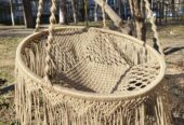 Кресло-качеля из гамакового шнура