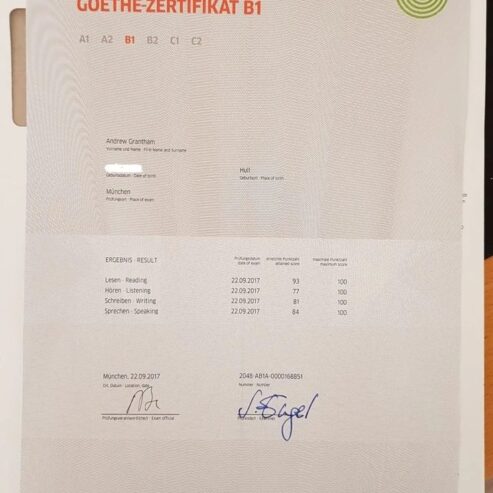 Buy Telc B2 zertifikat in Germany +371 204 33160