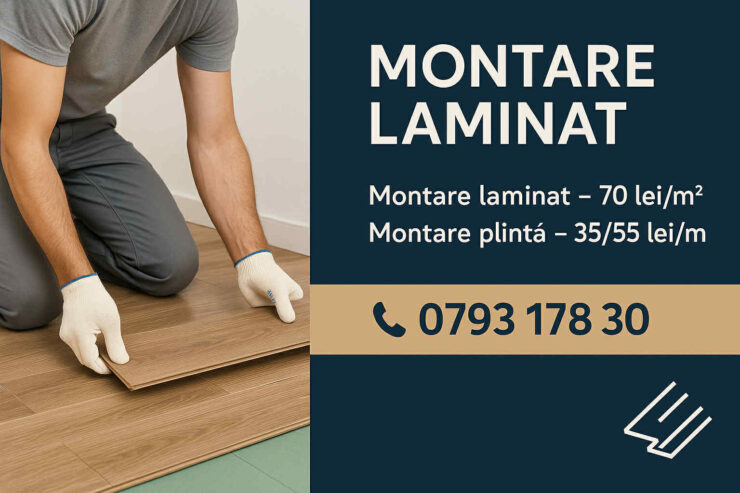 Instalare laminat, instalare plinta.