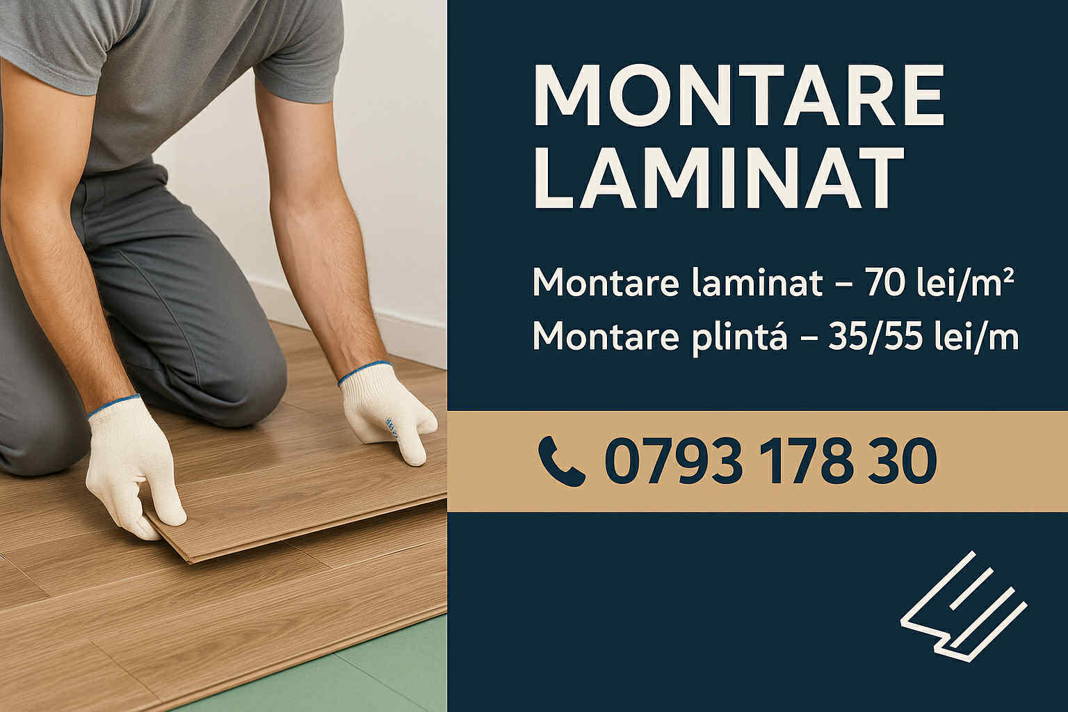 Laminat si plinta, montare.