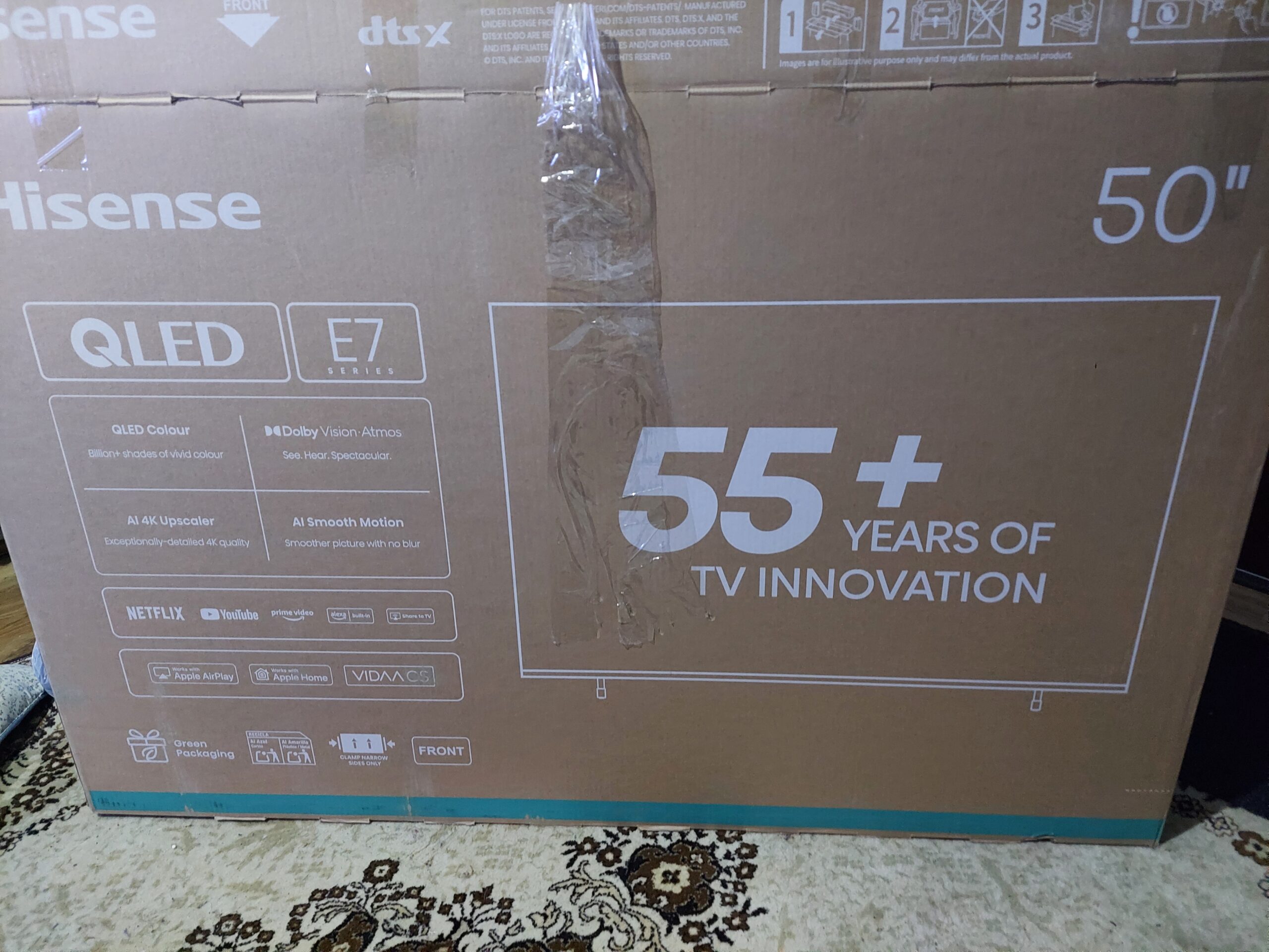 Телевизор 50 дюймов Hisense 50e7q qled 4k Ultra Hd