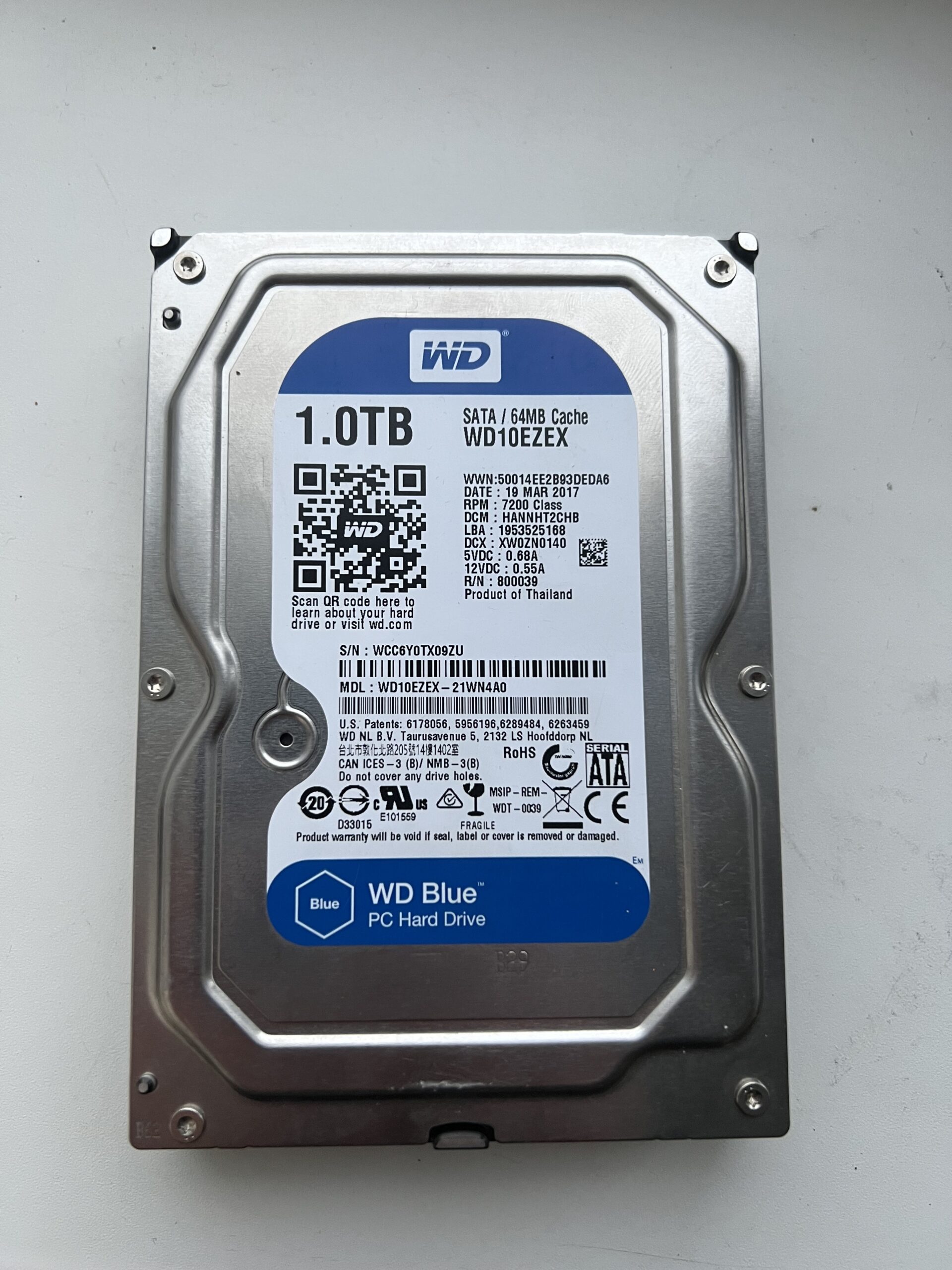 жесткий диск WD Blue PC Hard Drive 1 тб