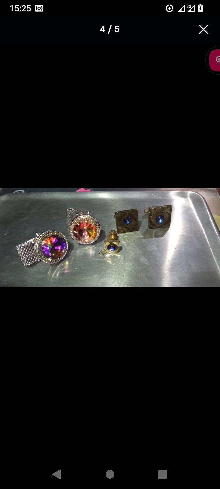 Запонки монарх сапфир и топаз.