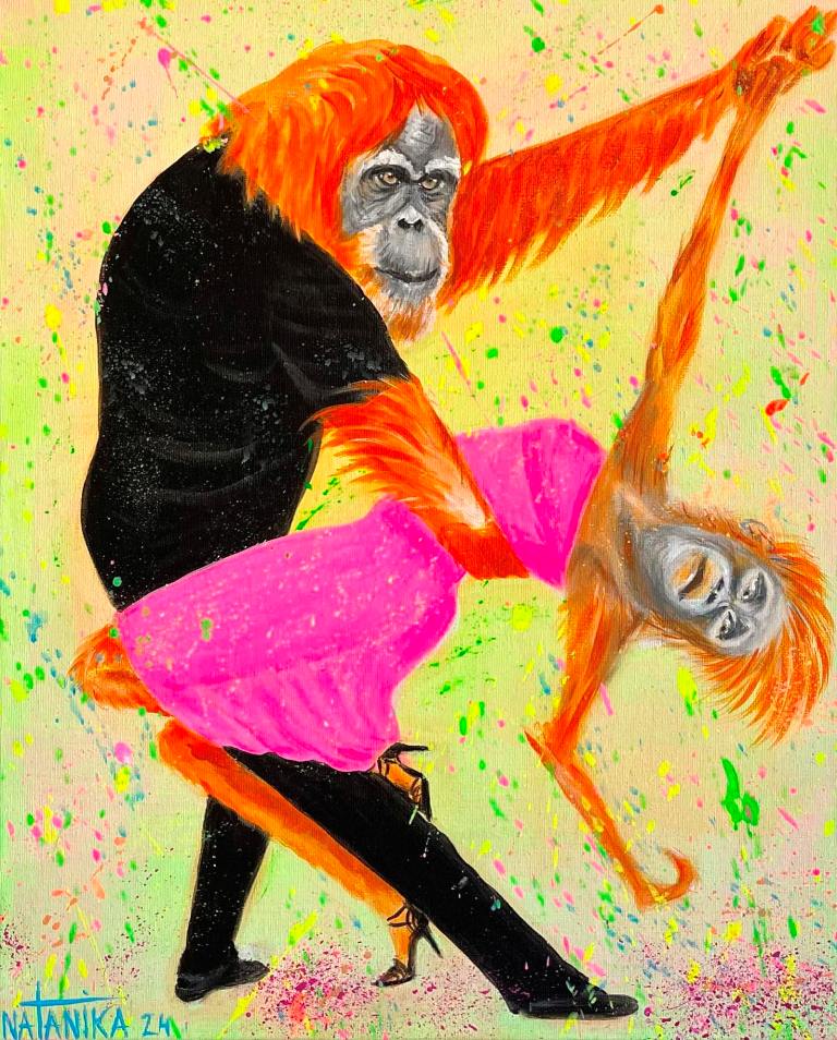 Картины акрилом, холст на подрамнике, лак