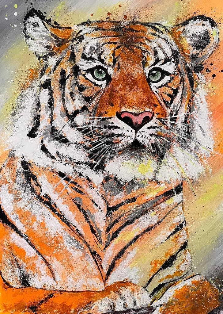 Картины акрилом, холст на подрамнике, лак