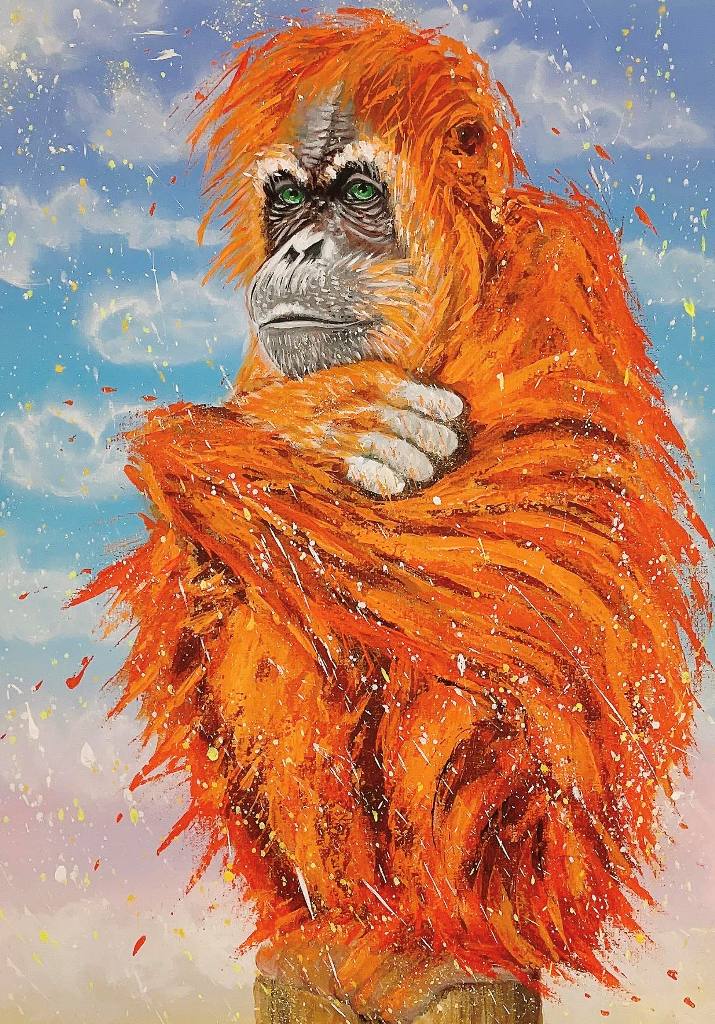 Картины акрилом, холст на подрамнике, лак