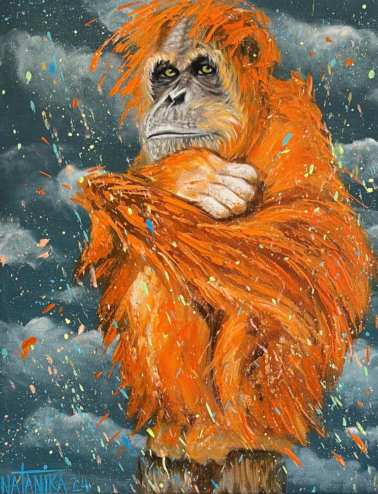 Картины акрилом, холст на подрамнике, лак