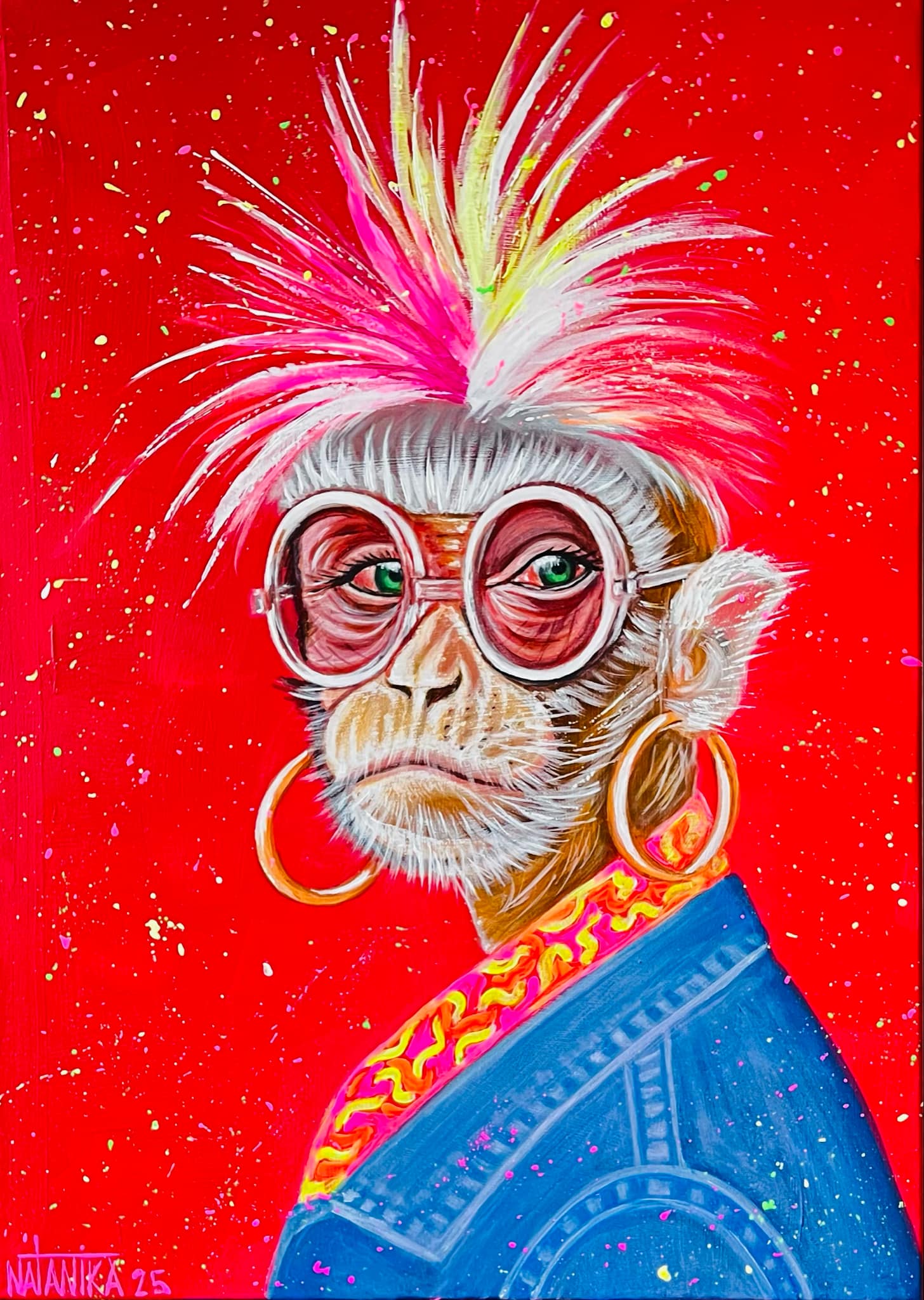 «Модница» картина акрилом (холст 70х50)