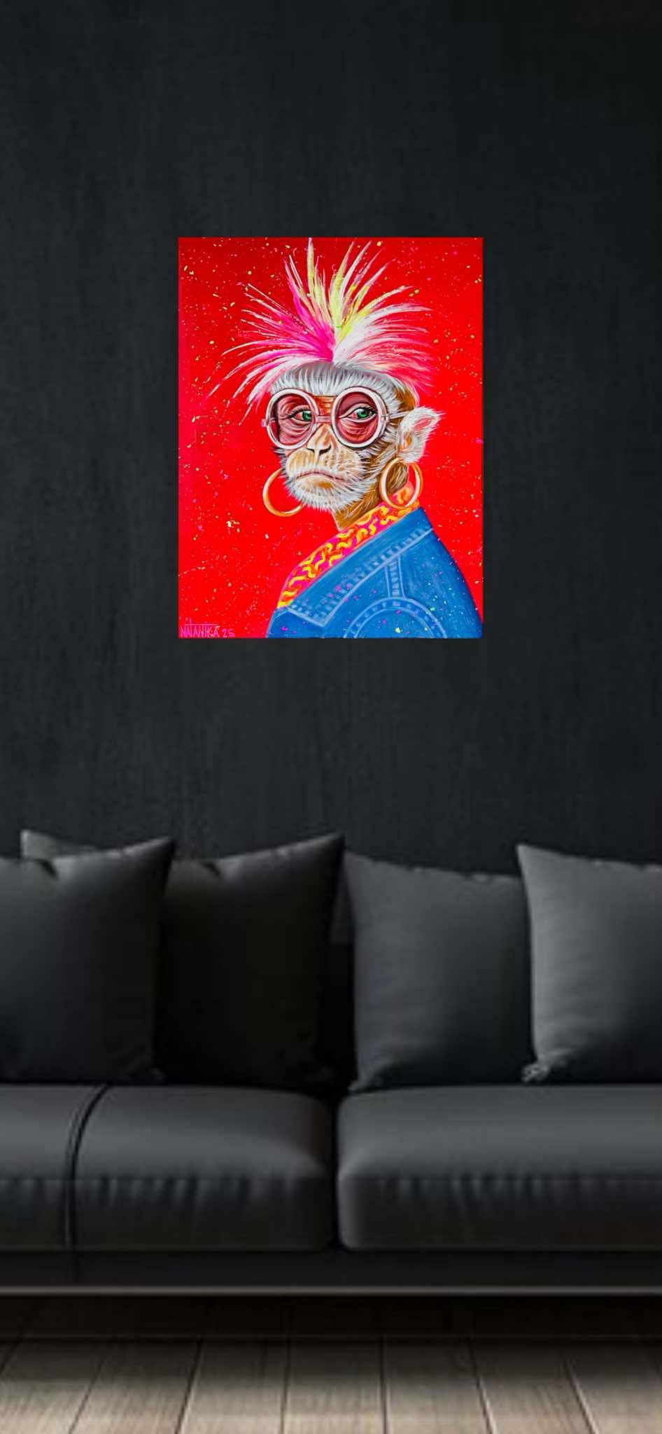 «Модница» картина акрилом (холст 70х50)