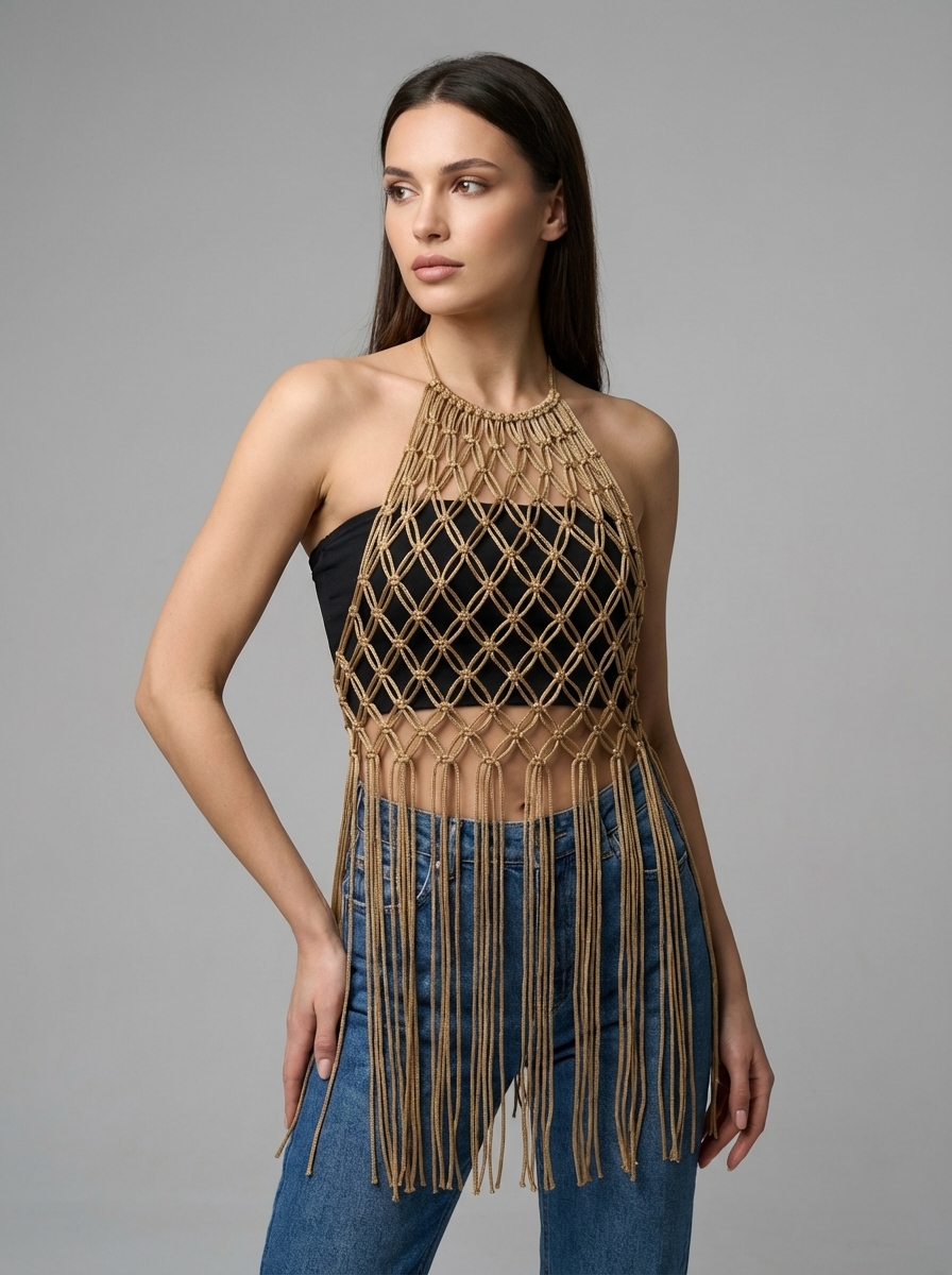 Кроп-топ в стиле «Бохо»