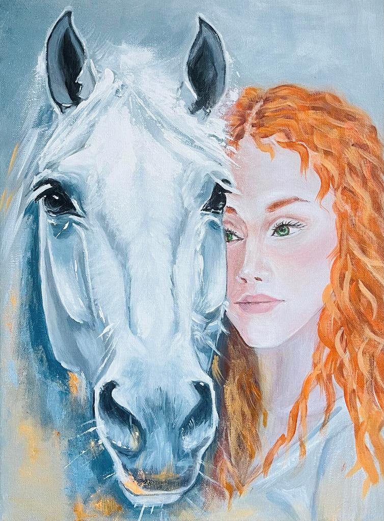 Акриловая живопись. Холст на подрамнике, Лак