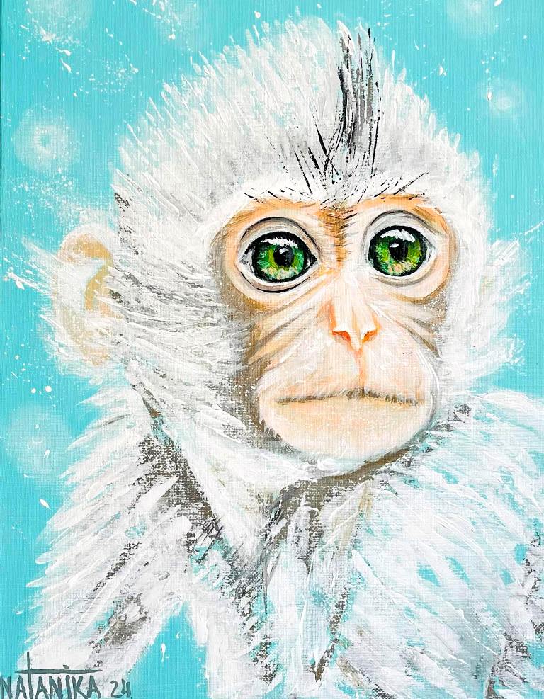 Акриловая живопись. Холст на подрамнике, Лак