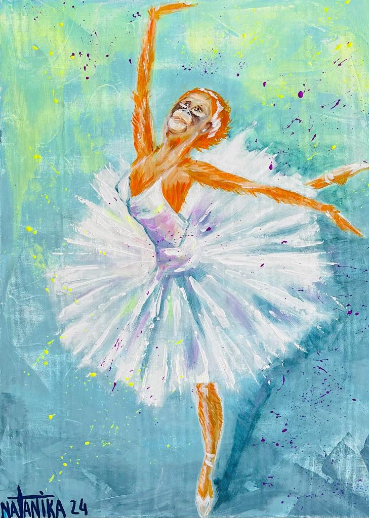 Акриловая живопись. Холст на подрамнике, Лак