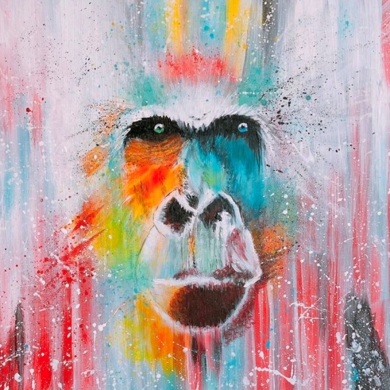 Акриловая живопись. Холст на подрамнике, Лак