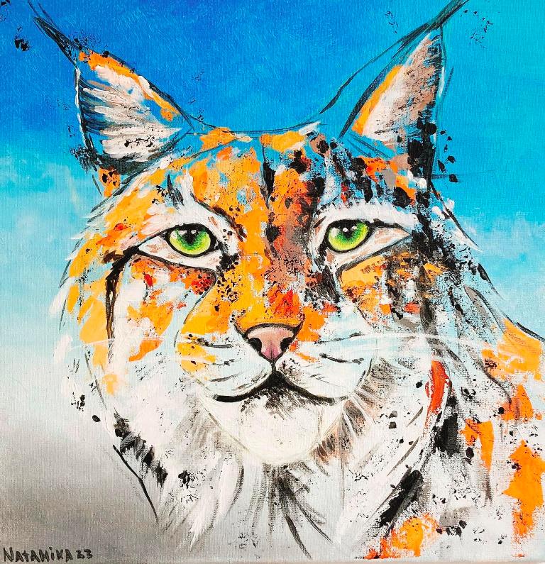 Акриловая живопись. Холст на подрамнике, Лак