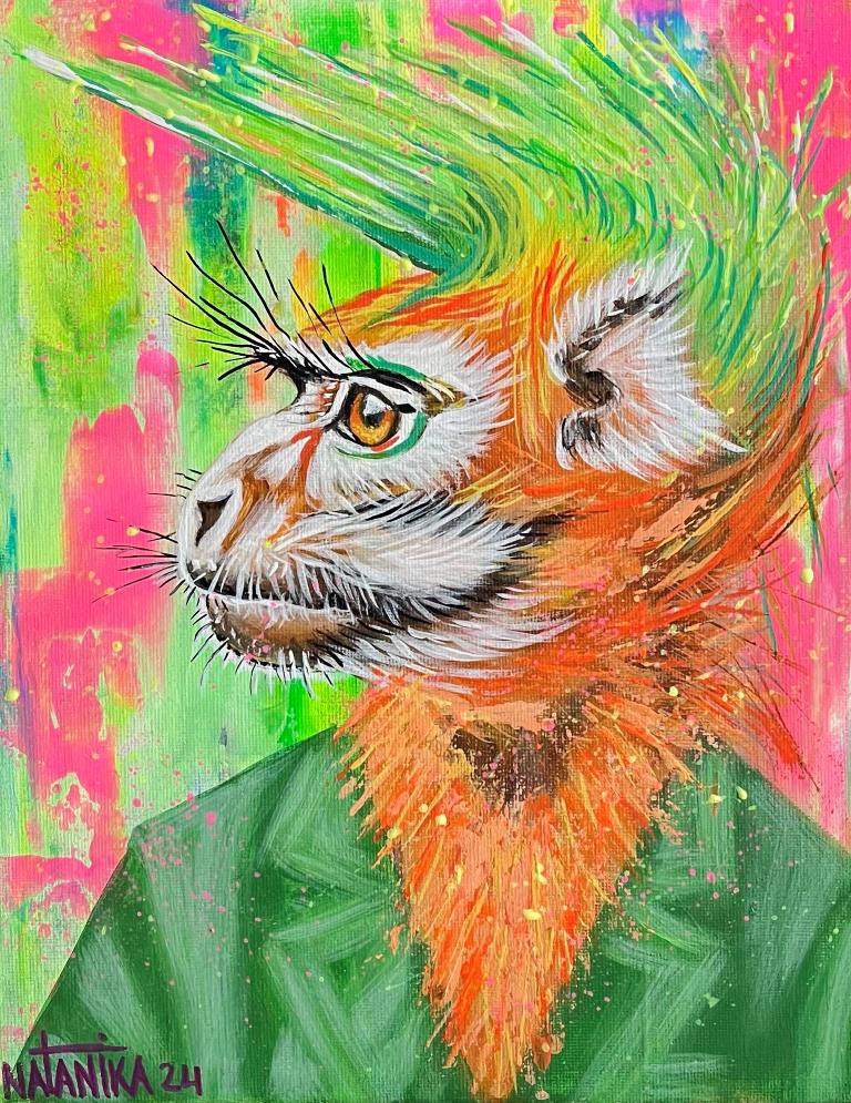 Акриловая живопись. Холст на подрамнике, Лак