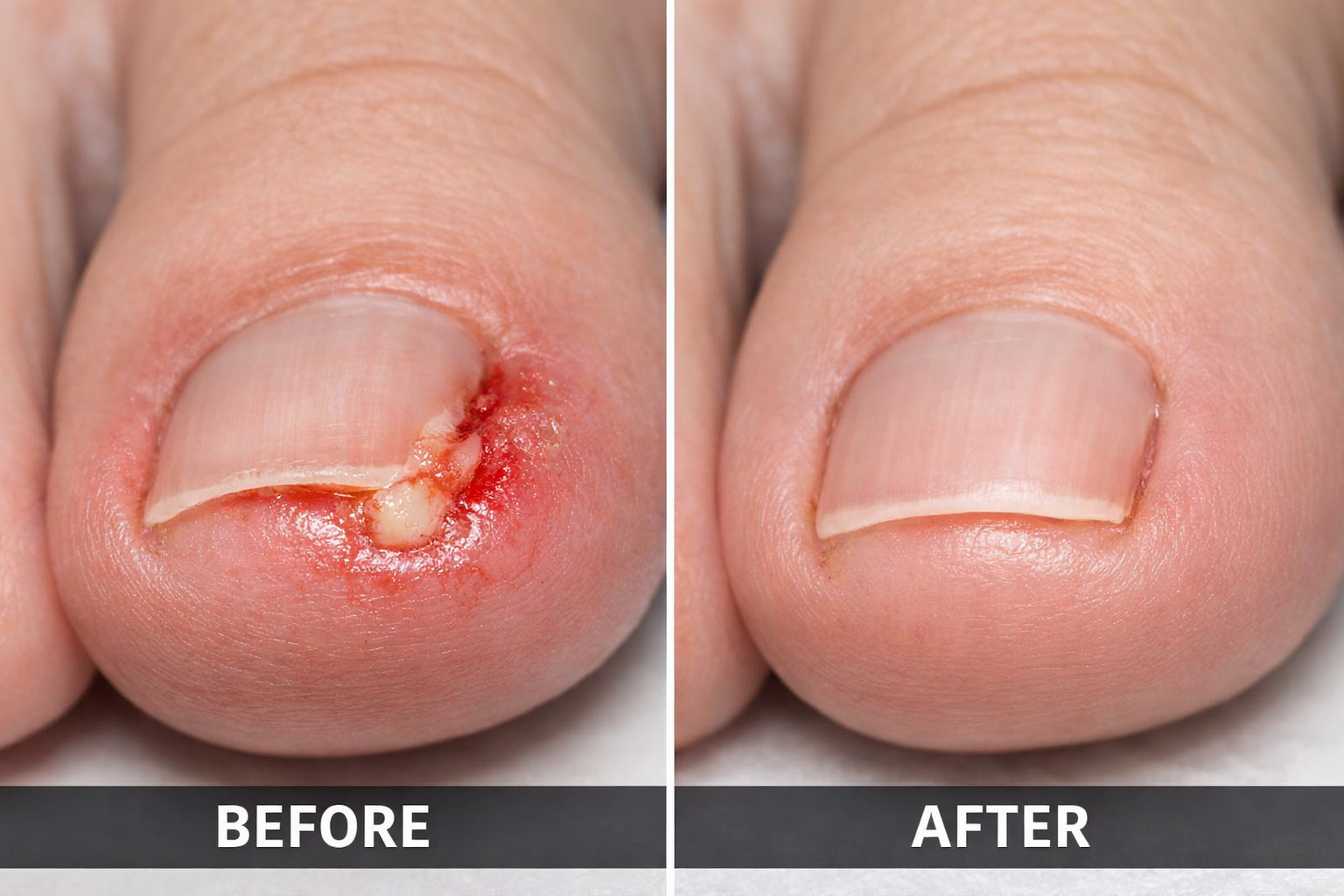 Лазерное удаление ( коррекция) вросшего ногтя!