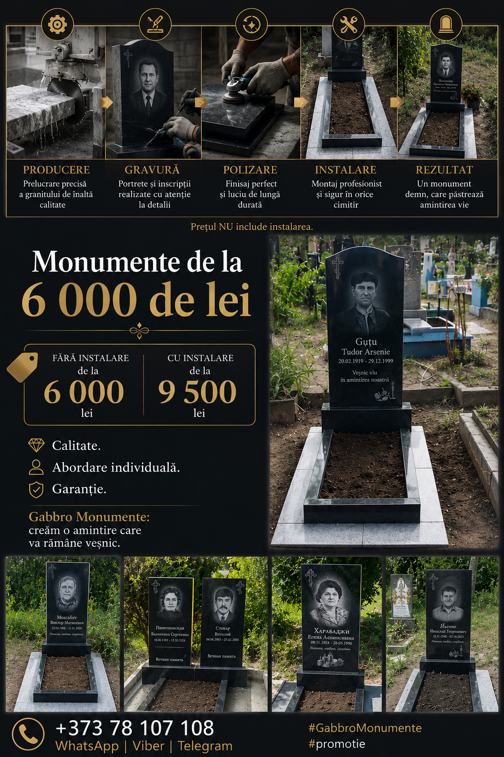 Monumente din granit de la producător
