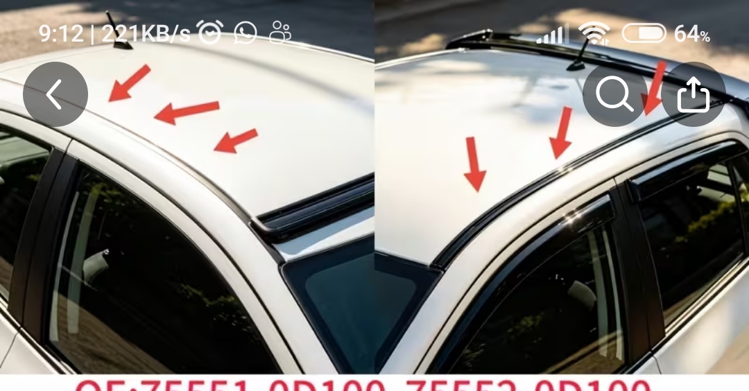 Molding-bandă autocolantă pentru acoperiș automobi