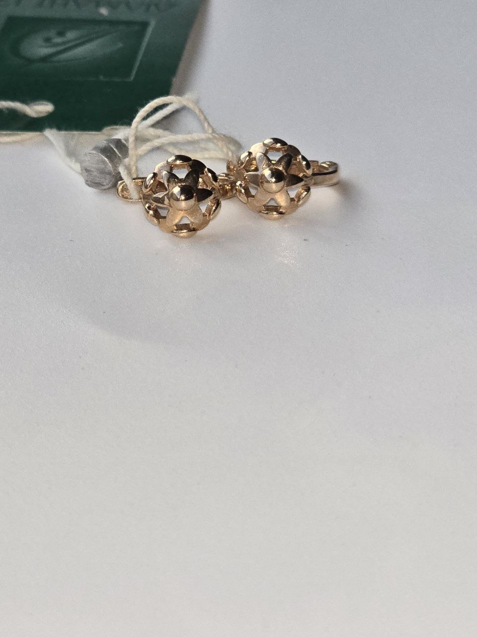 Детские золотые серьги 585 пробы, 1,50 гр.