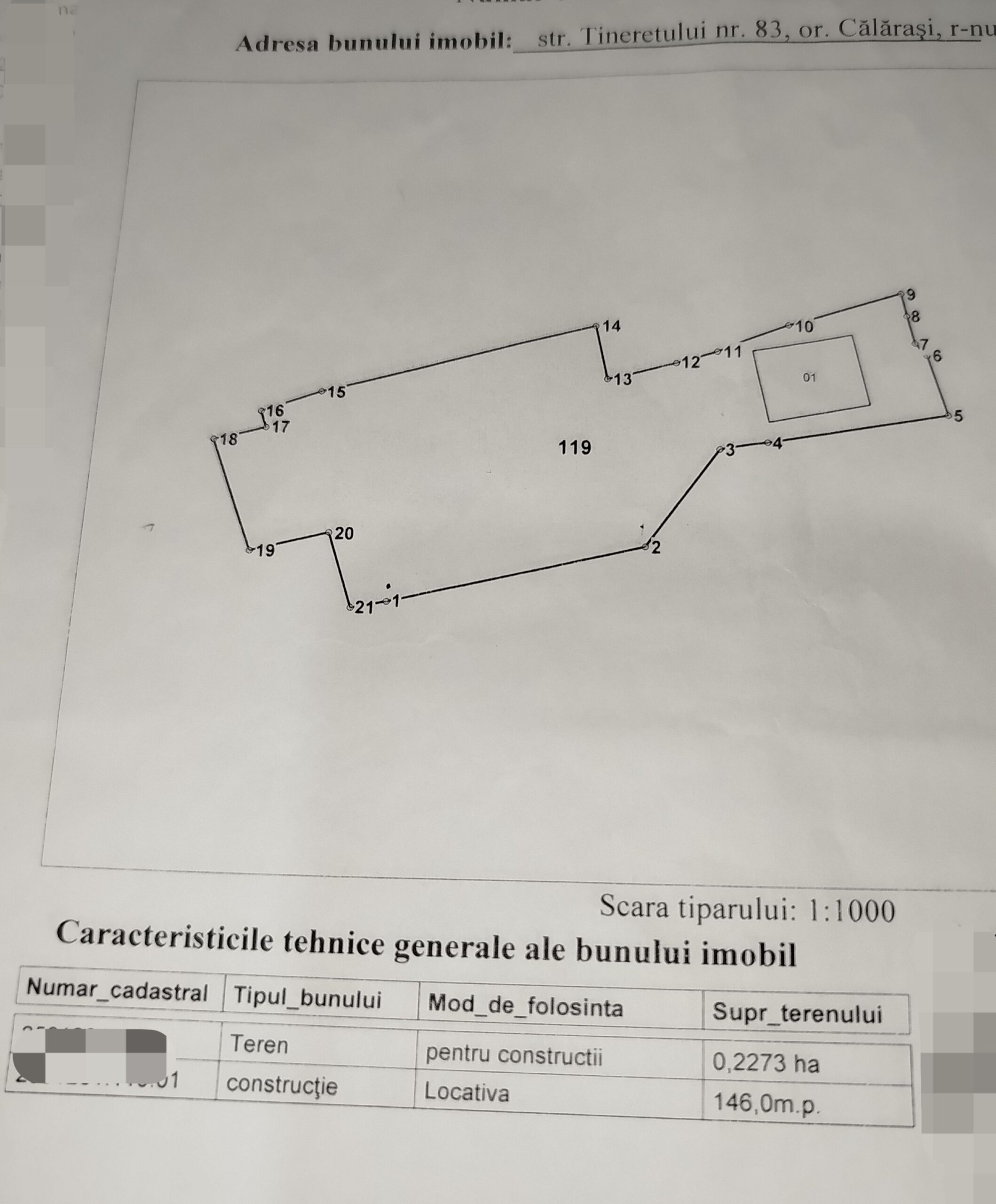 Teren de construcții cu casă