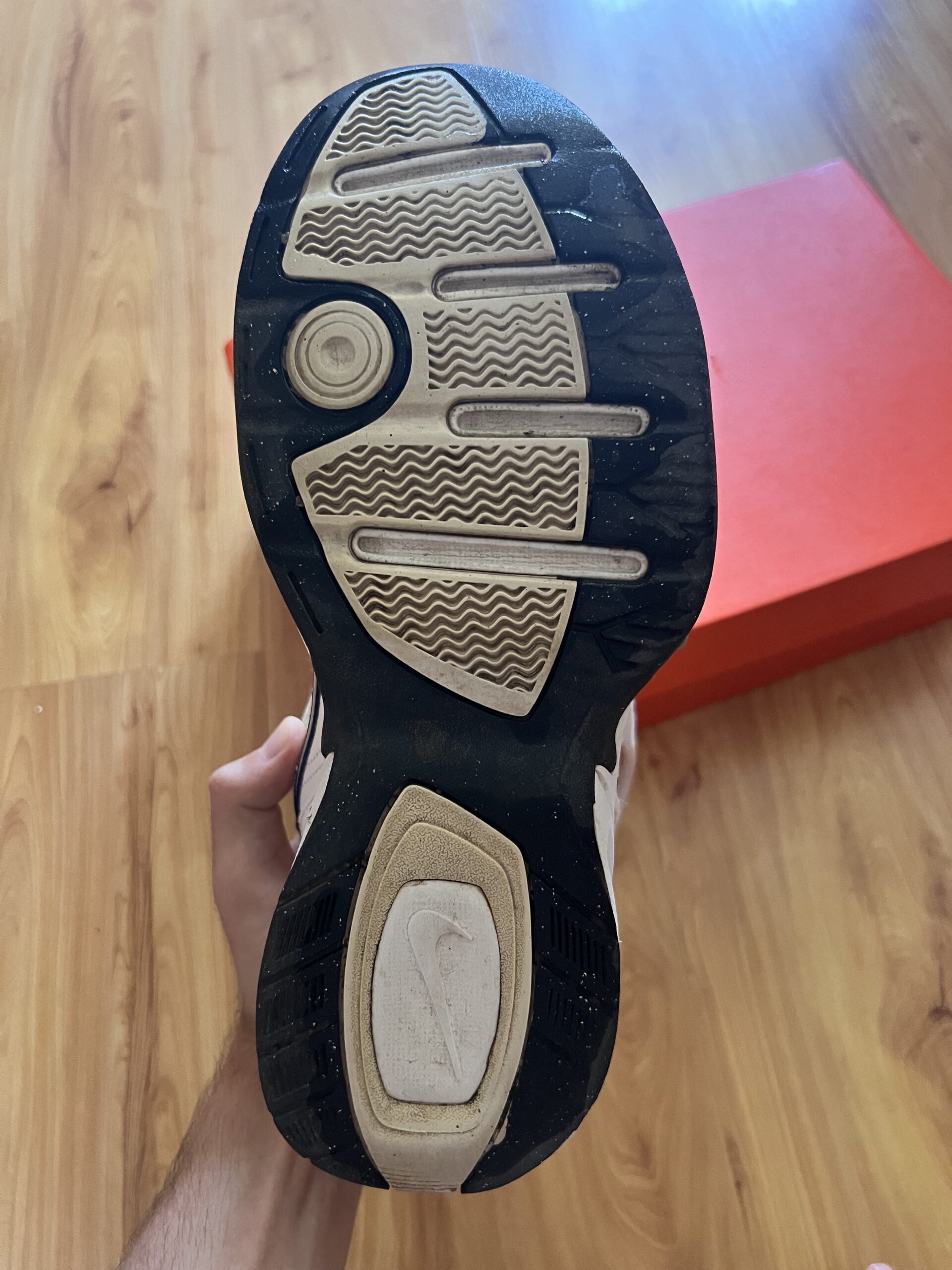 Кроссовки Nike Air Monarch IV White/Navy (Размер 4