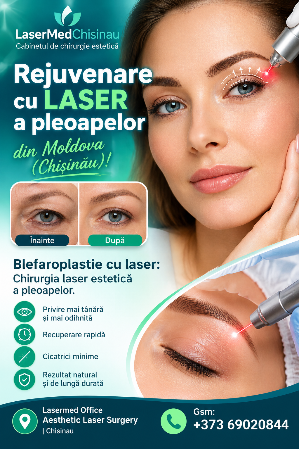 Rejuvenare cu  laser a pleoapelor in Moldova (Chis