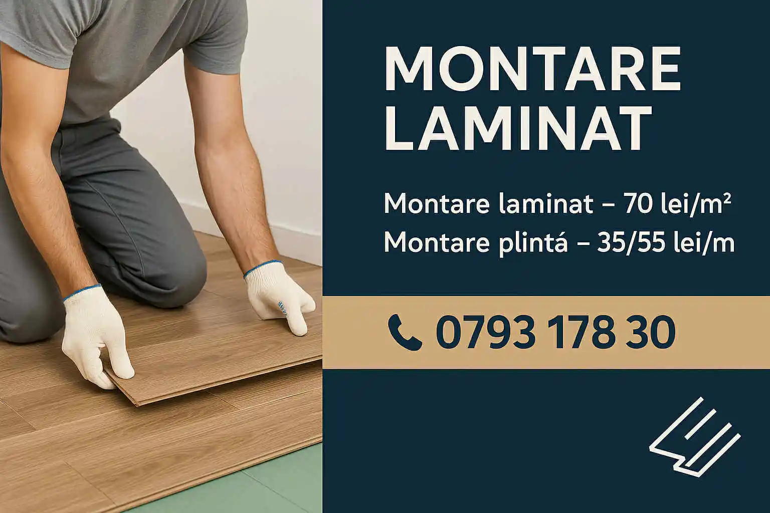 Instalare laminat, instalare plinta.