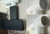 УСТАНОВКА ВЫТЯЖКИ. МОНТАЖ ВЕНТИЛЯЦИИ. ВЫВОД ТРУБЫ.