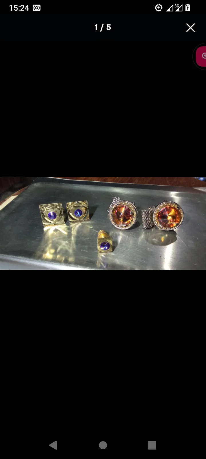 Запонки монарх сапфир и топаз.