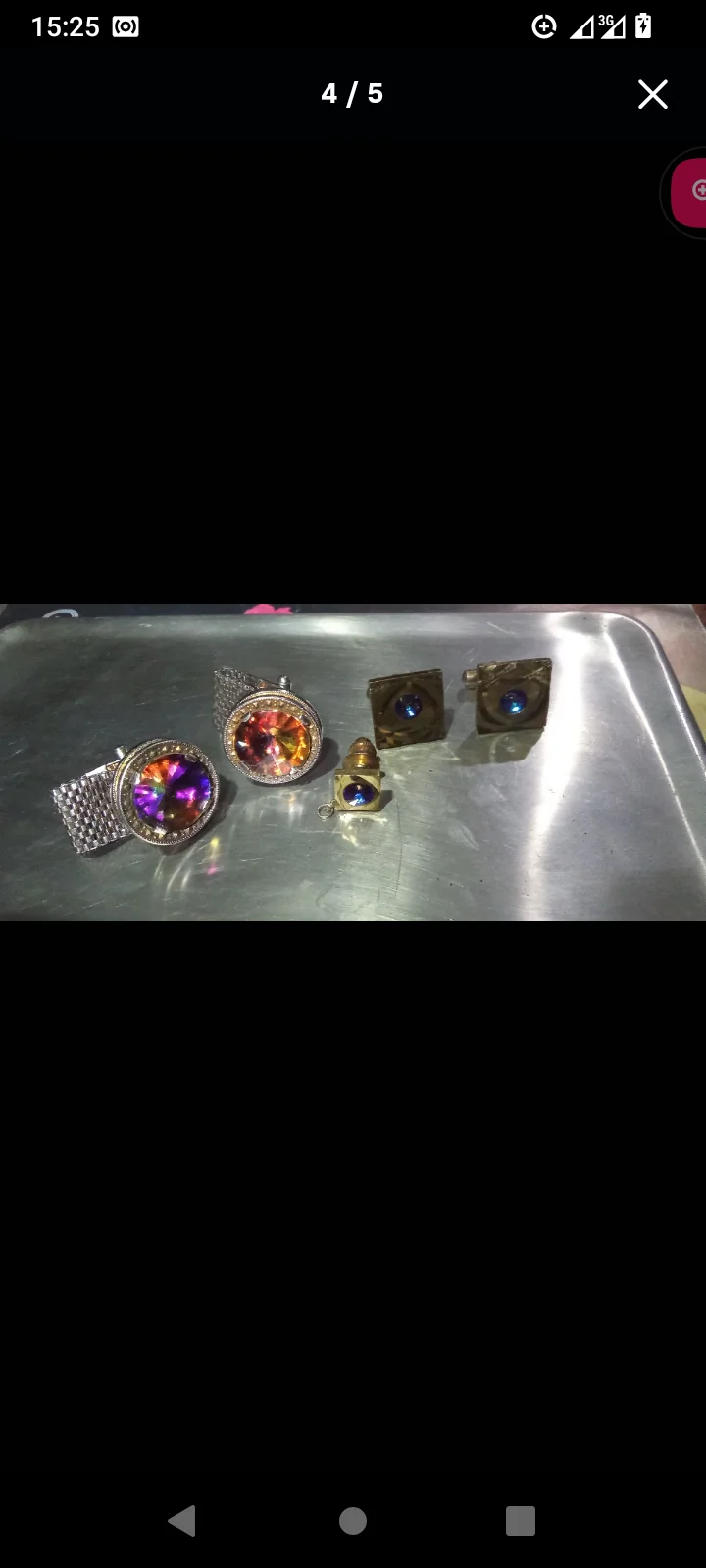 Запонки монарх сапфир и топаз.