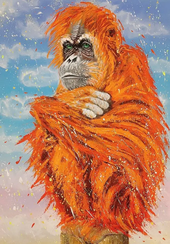 Картины акрилом, холст на подрамнике, лак